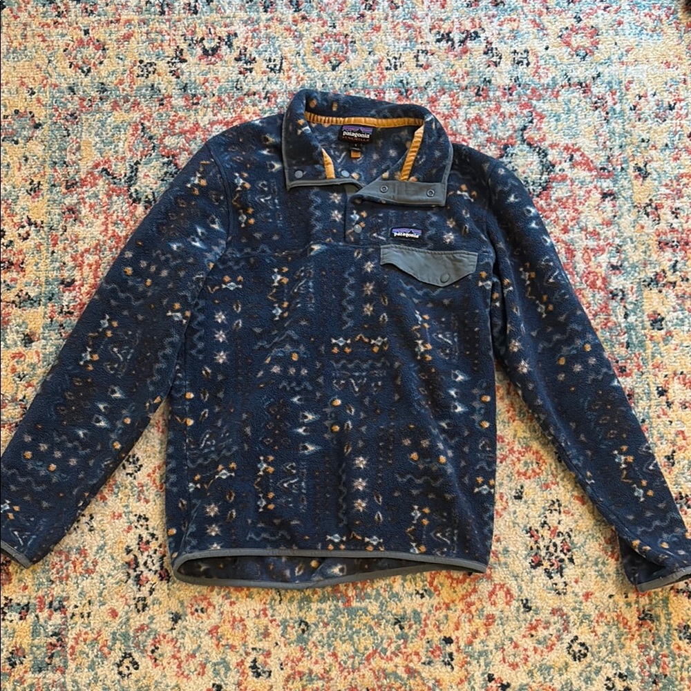 Patagonia Blue Distressed Denim Jacket